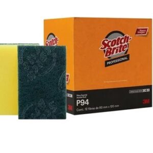 3M Fibra Verde con Esponja P94 / Caja con 12 piezas